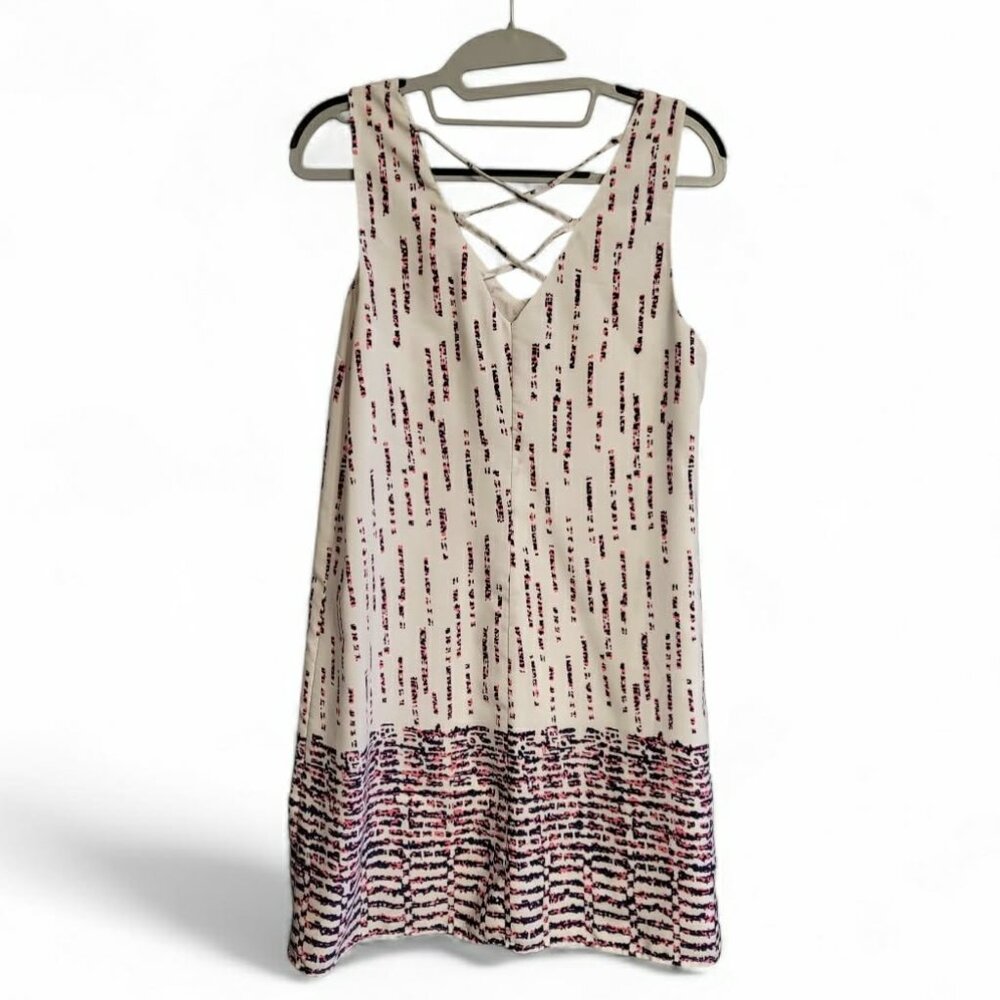 Skies Are Blue Digi Print Sleeveless Mini Dress A-Line Sz M